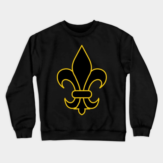 Fleur de lis (black and gold) Crewneck Sweatshirt by PabloDeChenez